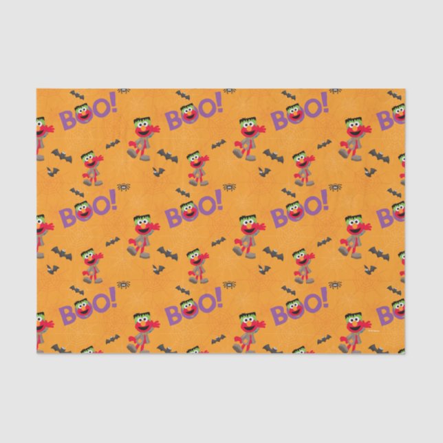 Elmo | Halloween Boo Pattern Tissue Paper (Front)