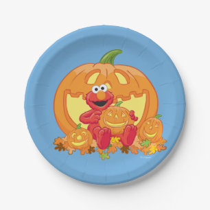 Elmo Halloween Pumpkins Paper Plate