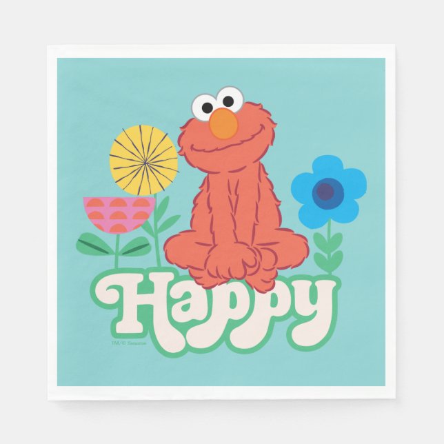 Elmo Happy! Napkin (Front)