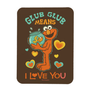 Elmo Holding his Pet Goldfish Magnet