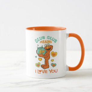 Elmo Holding his Pet Goldfish Mug