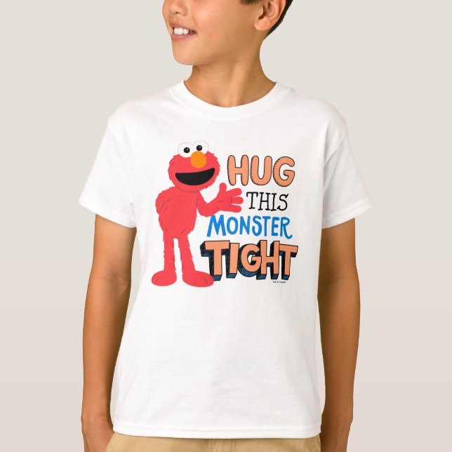 Elmo | Hug this Monster Tight T-Shirt (Front)