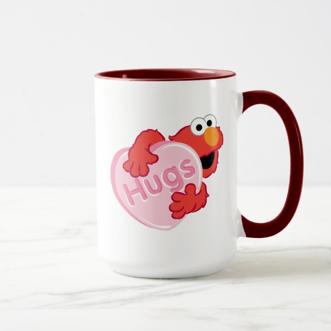 Elmo "Hugs" Valentine Heart Candy Mug (Right)