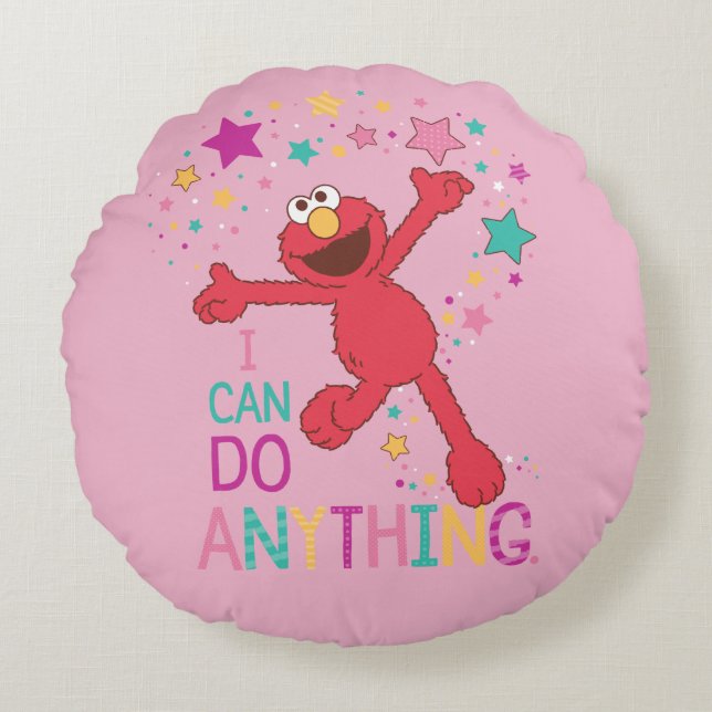 Elmo | I Can Do Anything Round Pillow (Front)