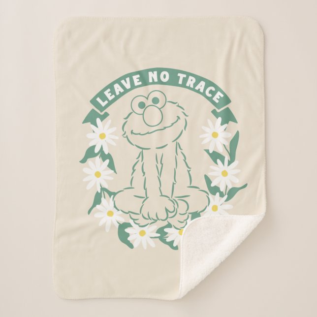 Elmo | Leave No Trace Floral Graphic Sherpa Blanket (Front)