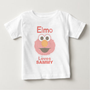 Elmo Loves You   Add Your Name Baby T-Shirt