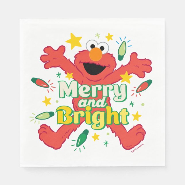 Elmo | Merry and Bright Napkin (Front)