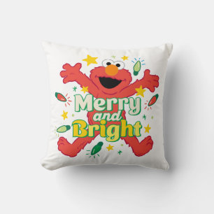 Elmo Merry and Bright Throw Pillow