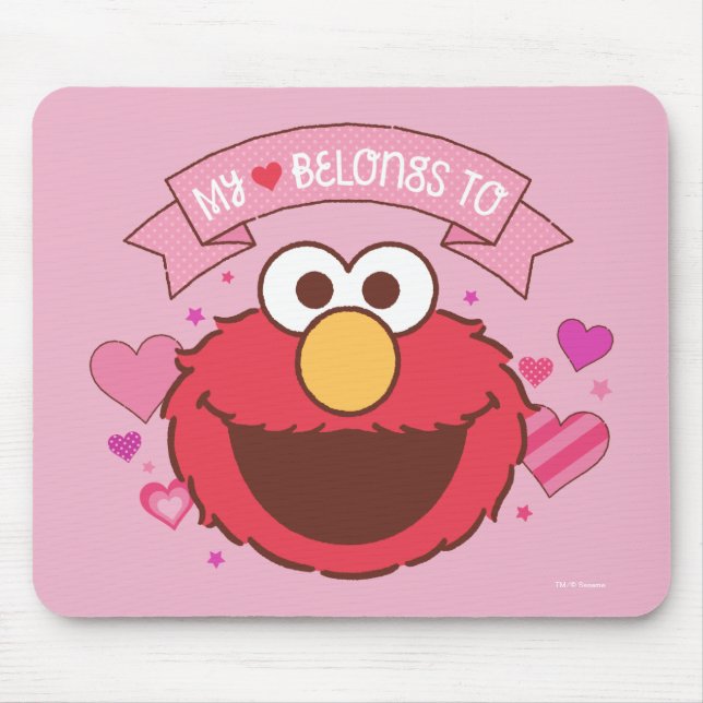 Elmo | My Heart Belongs To Elmo Mouse Pad (Front)