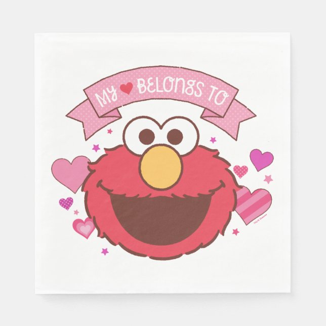 Elmo | My Heart Belongs To Elmo Napkin (Front)