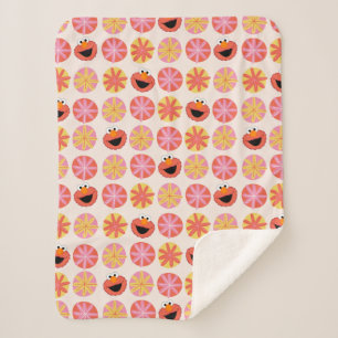 Elmo Pom-Pom Pattern Sherpa Blanket