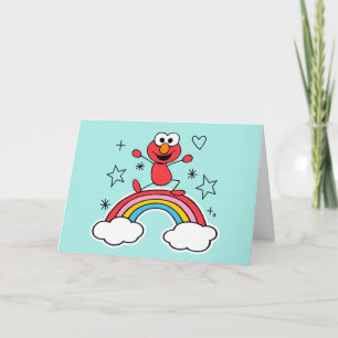 Elmo Rainbow Doodley Graphic Card