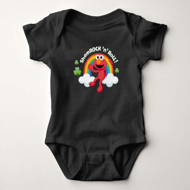 Elmo | Shamrock 'n' Roll Rainbow Baby Bodysuit (Front)