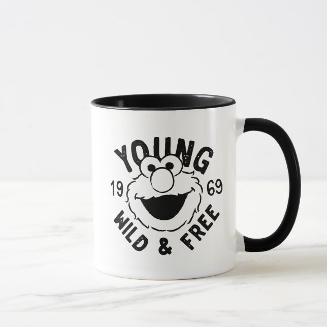 Elmo Skate Logo - Young, Wild & Free 1969 Mug (Right)