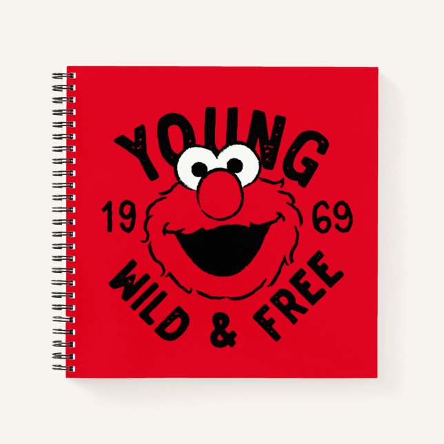 Elmo Skate Logo - Young, Wild & Free 1969 Notebook (Front)