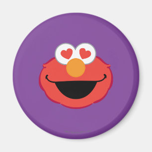 Elmo Smiling Face with Heart-Shaped Eyes Magnet