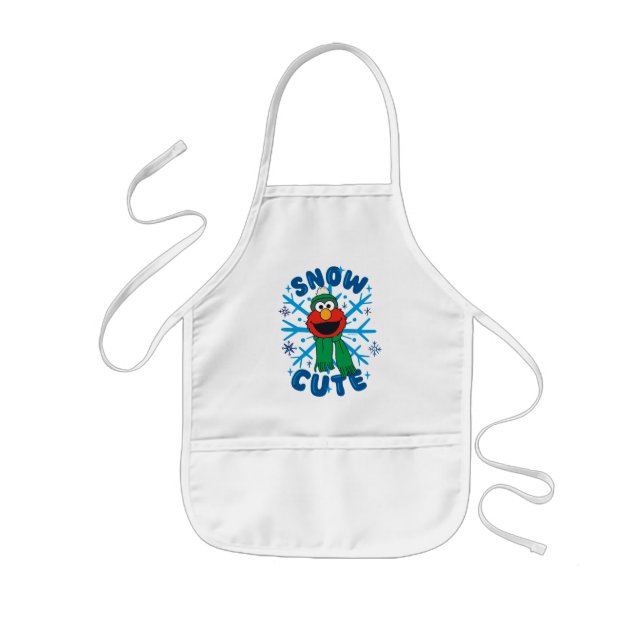 Elmo Snow Cute Kids Apron (Front)