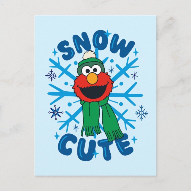 Elmo Snow Cute Postcard (Front)