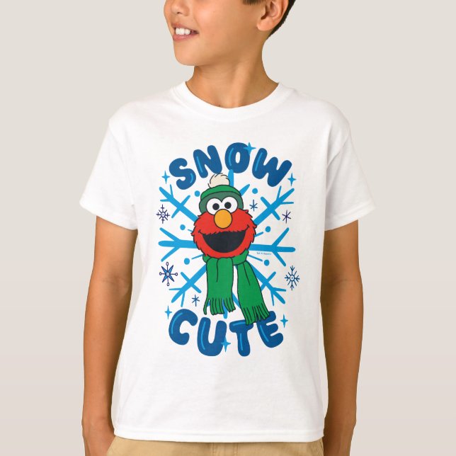 Elmo Snow Cute T-Shirt (Front)