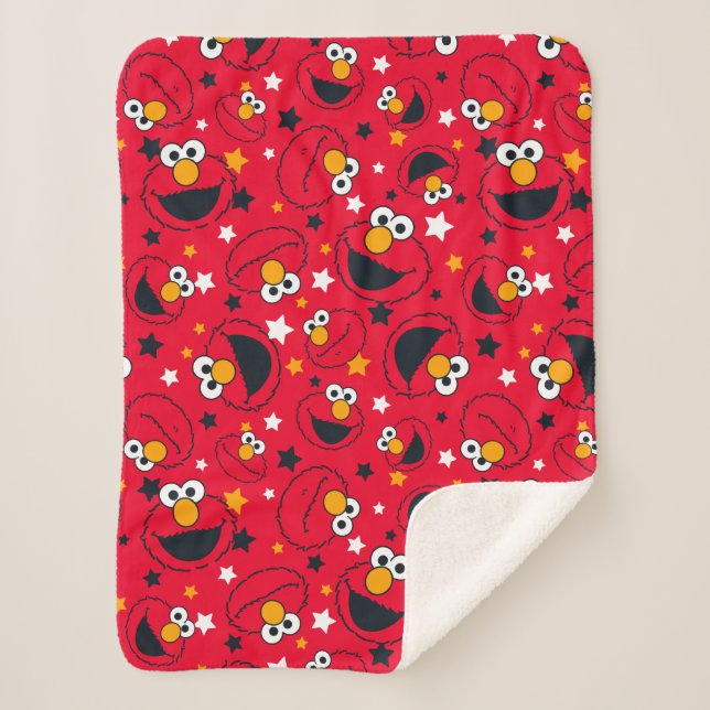 Elmo | So Silly Star Pattern 2 Sherpa Blanket (Front)