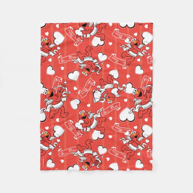 Elmo Valentine's Cupid Fleece Blanket (Front)