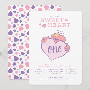 Elmo Valentine's Day - Little Sweetheart Birthday Invitation
