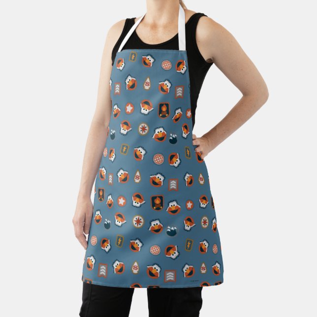 Elmo Woodland Explorer Pattern Apron (Insitu)