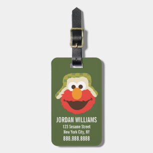 Elmo Woodland Face Add Your Information Luggage Tag