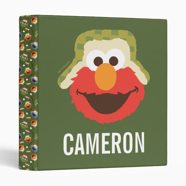 Elmo Woodland Face | Add Your Name Binder (Front/Spine)