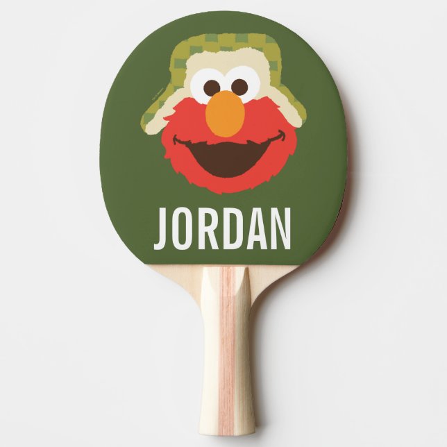 Elmo Woodland Face | Add Your Name Ping Pong Paddle (Front)