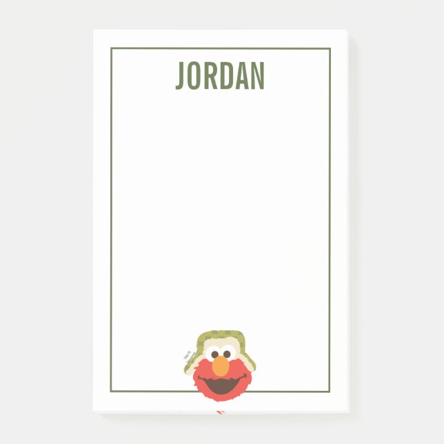 Elmo Woodland Face | Add Your Name Post-it Notes (Front)