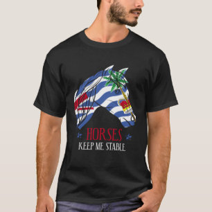 Elmont New York I Horses keep me Stable T-Shirt