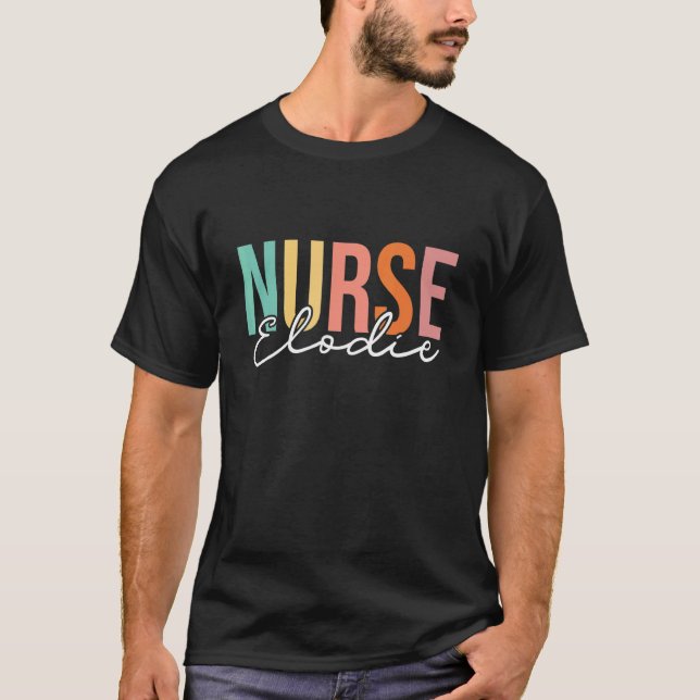 Elodie Medical Stethoscope Doctor Nurse Custom Nam T-Shirt (Front)