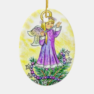 Eloise Christmas Angel JL Biel Ceramic Ornament