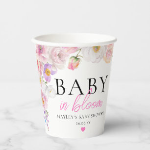 Eloise Pink Floral Baby In Bloom Paper Cups