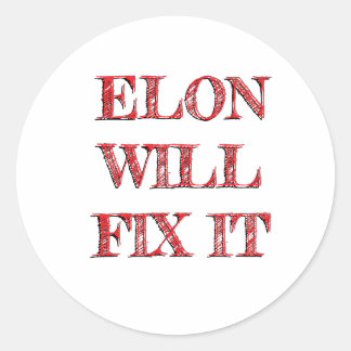 ELON DOGE CLASSIC ROUND STICKER