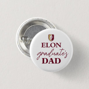 Elon   Graduate's Dad 1 Inch Round Button