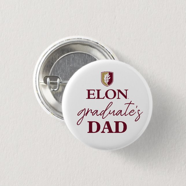 Elon | Graduate's Dad 1 Inch Round Button (Front & Back)