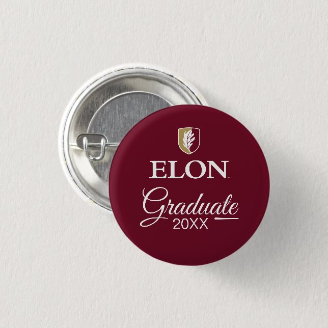Elon | Graduation 1 Inch Round Button (Front & Back)