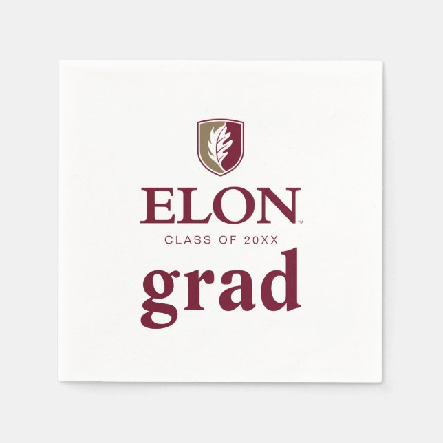 Elon Graduation Napkin (Front)