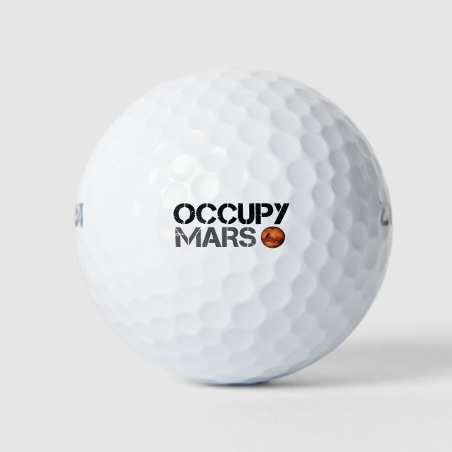 elon musk occupy mars golf balls (Front)