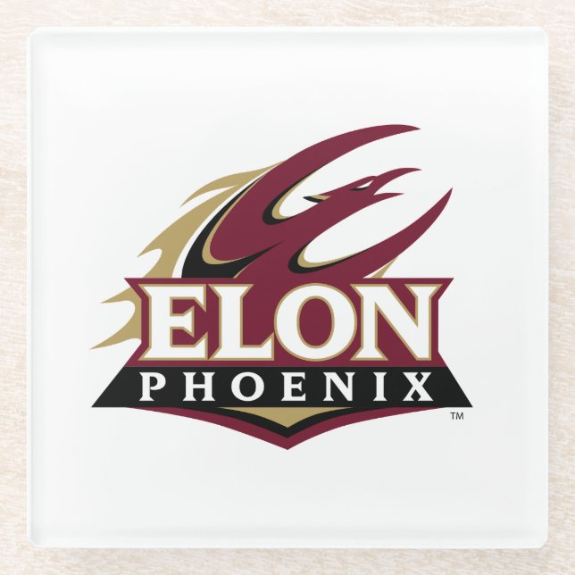 Elon Phoenix Glass Coaster (Front)