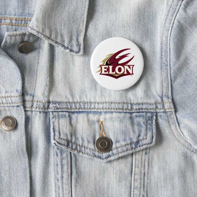 Elon Phoenix Logo 2 Inch Round Button (In Situ)
