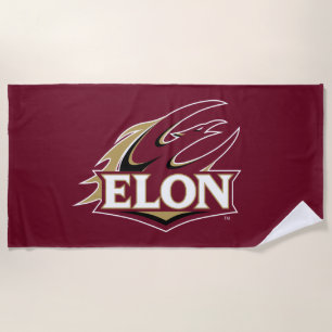Elon Phoenix Logo Beach Towel