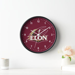 Elon Phoenix Logo Clock