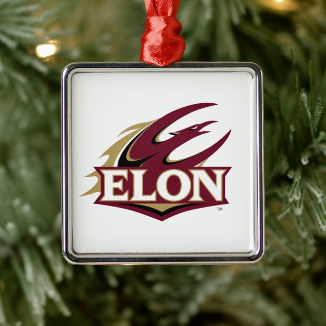 Elon Phoenix Logo Metal Ornament (Tree)