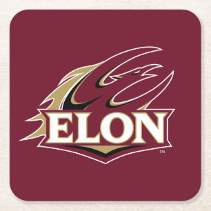 Elon Phoenix Logo Square Paper Coaster