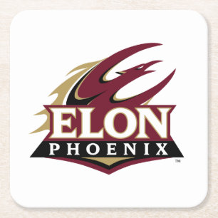 Elon Phoenix Square Paper Coaster