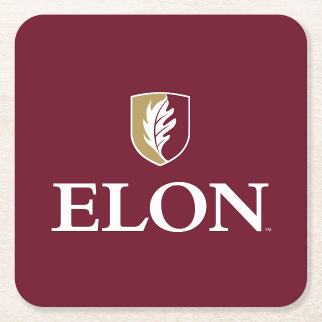 Elon Square Paper Coaster (Front)