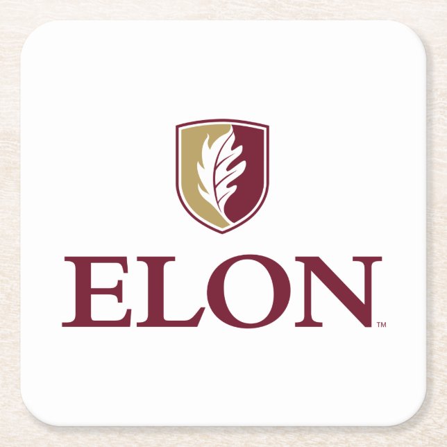 Elon Square Paper Coaster (Front)